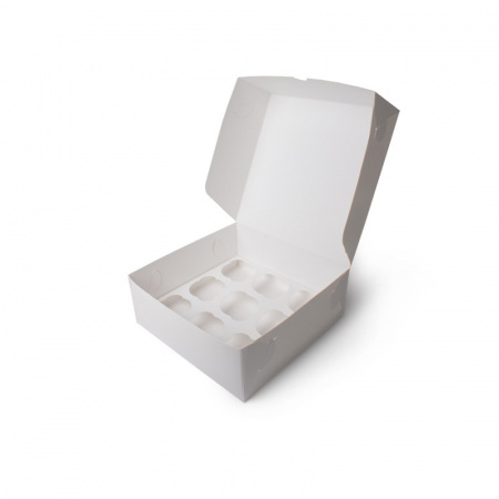 Короб картонный под 9 капкейков 250х250х100мм Cup9