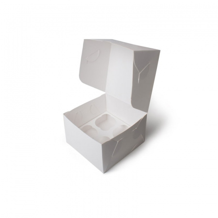Короб картонный под 4 капкейков 160х160х100 мм Cup4