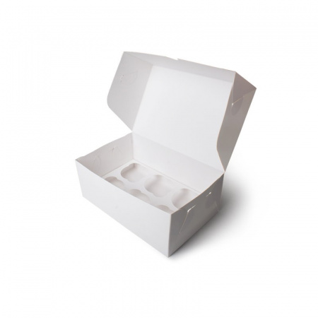 Короб картонный под 6 капкейков 250х170х100мм Cup6